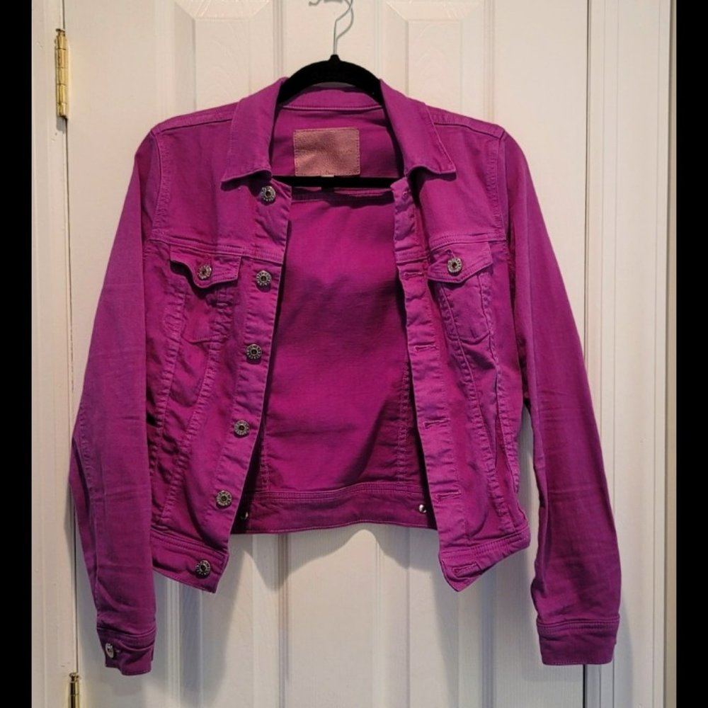 Hand dyed jean jacket